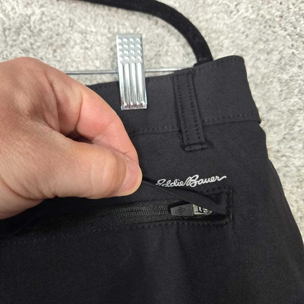 Eddie Bauer Pants Mens 35x32 Black Travex Performance Nylon Stretch Hiking
